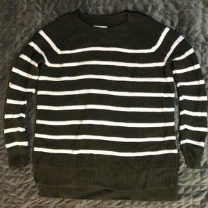 Old Navy Olive Striped Sweater XS